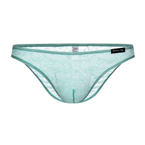 Bikini Sexy Hommes Culottes En Dentelle Hommes Voir À Travers La Pochette Lingerie Sous