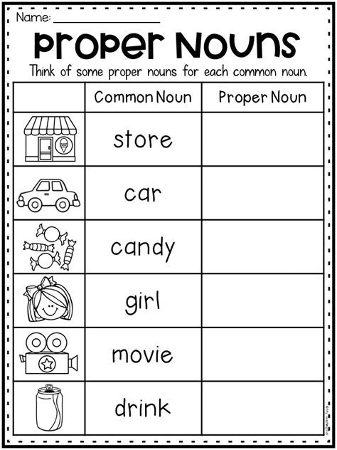 Common Noun Worksheet For Class 2