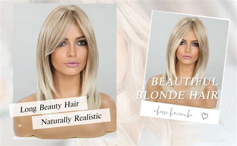 Haircube Long Layered Blonde Wigs For Women Synthetic Hair Wig With