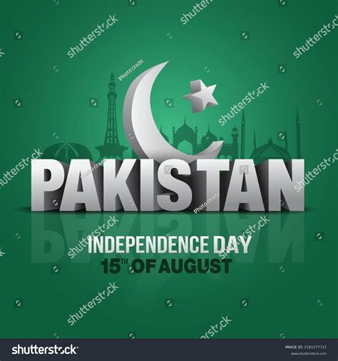 Happy Independence Day Pakistan Vector Illustration Stock Vector