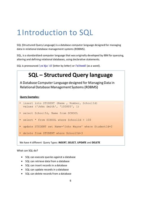 Sql Tutorial Pdf Master The Fundamentals Of Database Querying Connect 4 Programming