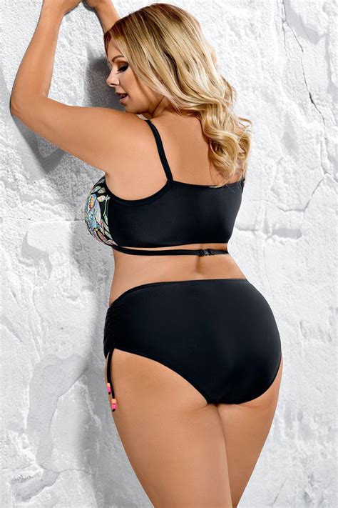 Lorin L Dame Bikini Set Zweiteiler Bademode Soft Cups Normaler Bund Schwarz DUmalDU