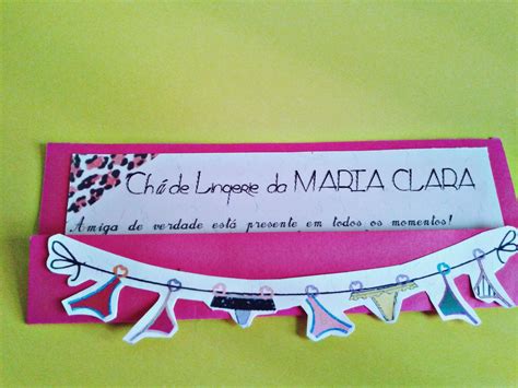 Convite chá de lingerie Criart cnt Elo7