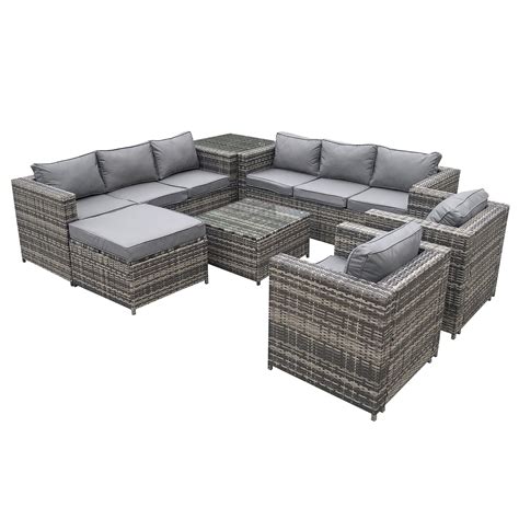 Oseasons Malta Rattan 9 Seater Lounge Set