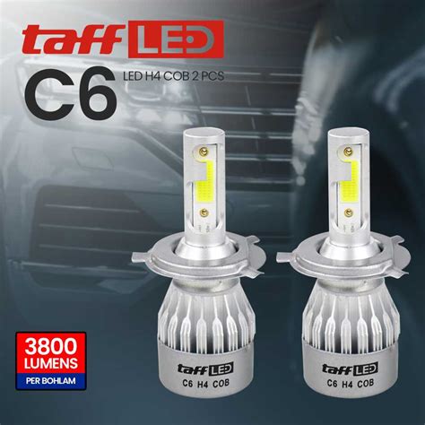 Jual Taffled Lampu Depan Mobil Headlamp Led Cob H Cool White