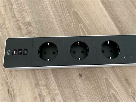 Eve Energy Strip Ein Blick auf Steckdosenleiste für Apple HomeKit