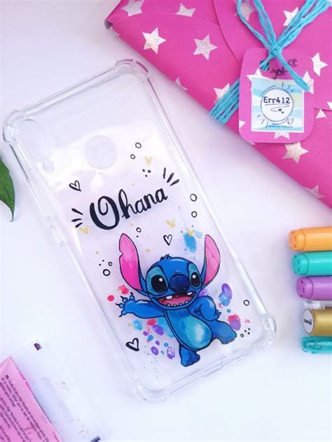 Carcasa Pintada A Mano Fundas De Stich Manualidades Fundas De Movil