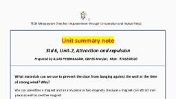 Unit Summary Note Science Notes Teachmint