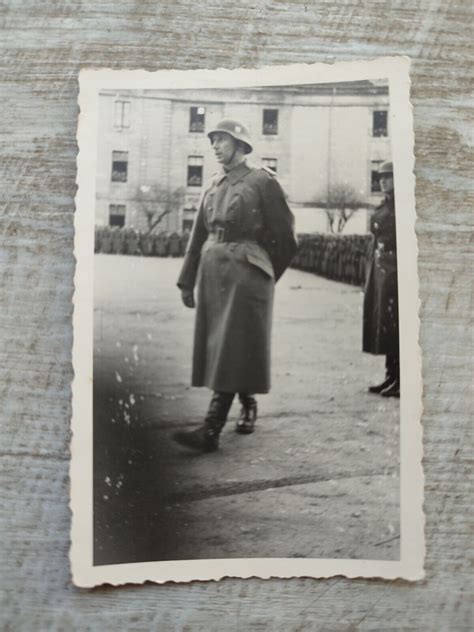 Soldat Kamerad Portrait Parade Uniform Helm Wehrmacht 2 WK 6 5x10