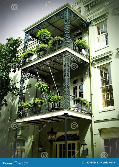 French Quarter Balconies in New Orleans Stock Photo - Image of tourism ...