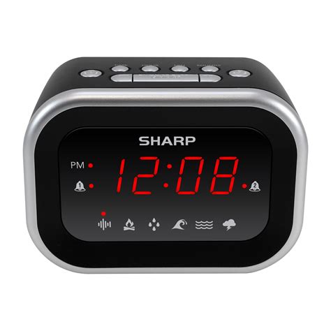 Buy Sharp Digital LED Display Alarm Clock Sound Machine Red LED Display ...