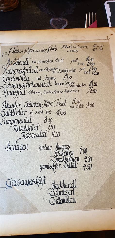 Speisekarte Von Gasthaus Lamm Restaurant Lustenau