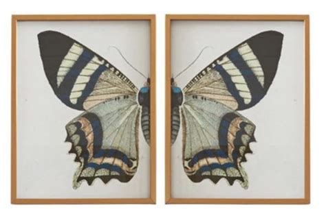 Vintage Multi Butterfly Diptych Vintage Butterfly Print Butterfly