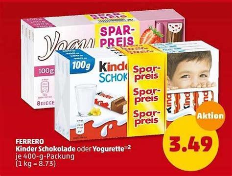 Ferrero Kinder Schokolade Oder Yogurette Angebot Bei Penny Prospekte De