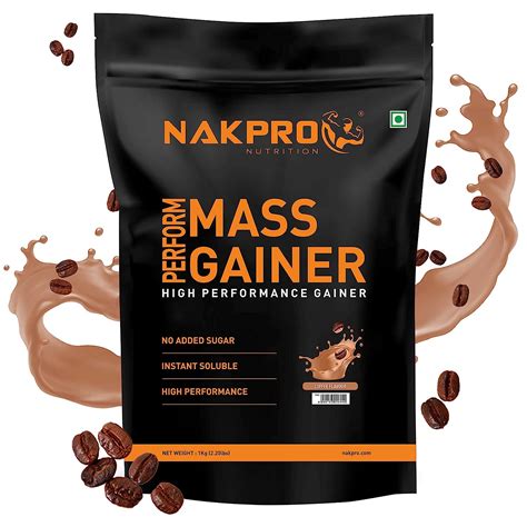 Nakpro Perform Mass Gainer High Protein And High Calorie 15g Protein 33g Bcaa Added