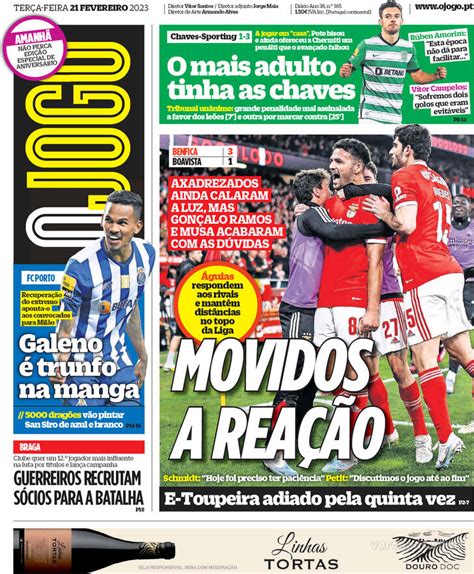 Fora De Jogo Capas As Vit Rias De Benfica E Sporting Em Destaque E As