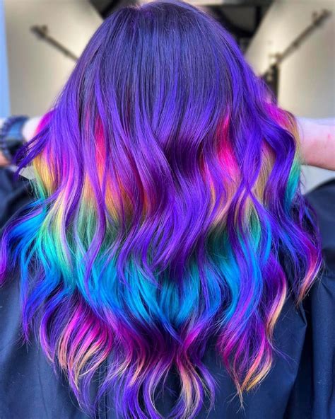 Purple rainbow hair – Artofit