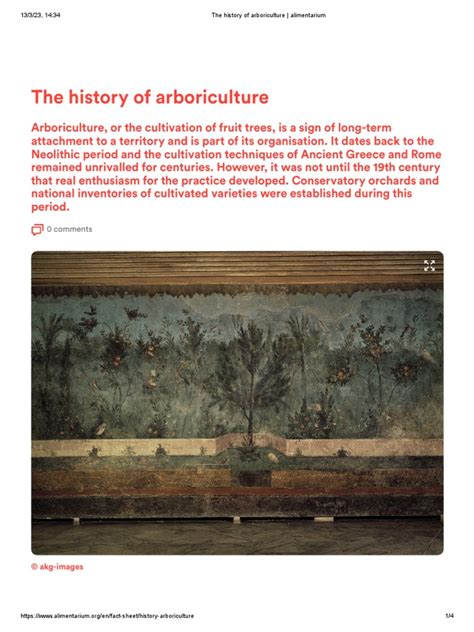 The History of Arboriculture - Alimentarium | PDF | Agriculture | North ...