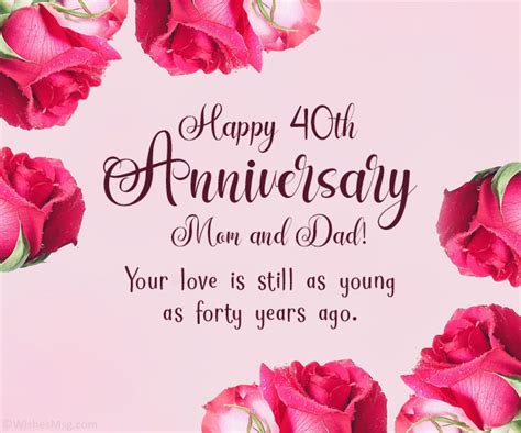 40th Wedding Anniversary Wishes and Messages | WishesMsg