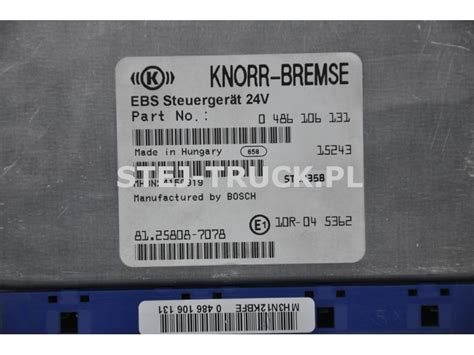 STEROWNIK EBS KNORR BREMSE 0486106131 MAN 81 25808 7078