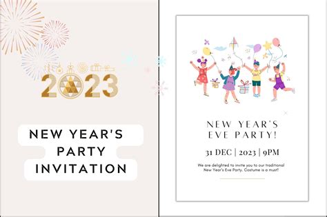 New Year's Party Invitation Graphic by Realtor Templates · Creative Fabrica