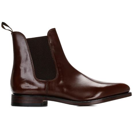 Loake Leather Mens Brown 290t Polished Chelsea Boots For Men Lyst