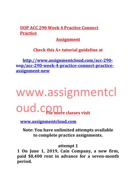 Uop Acc Week Practice Connect Practice Assignment Pdf