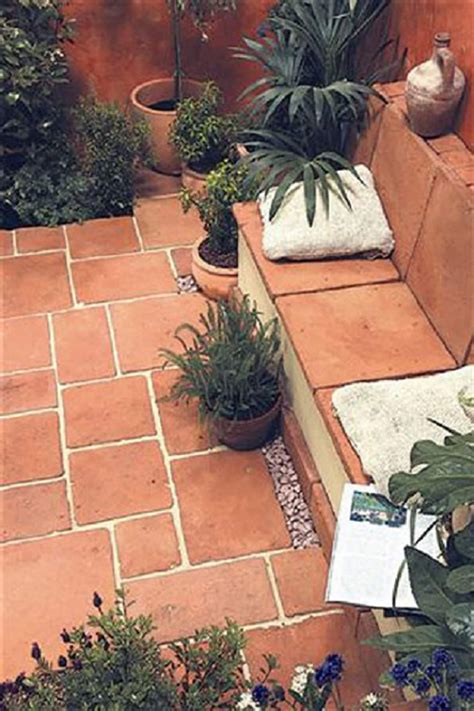 Terracotta Tile Paving Garden By Barton Fields Landscaping Supplies