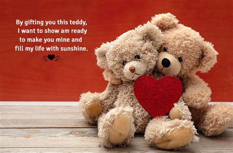 Couple Teddy Bear With Beautiful Quote Teddy Day Happy Teddy Bear