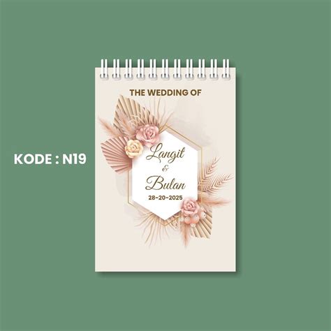 Jual Notebook Custom Souvenir Hadiah Pernikahan Buku Tulis Note Book