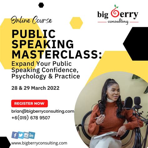 Public Speaking Masterclass Big Berry Consulting