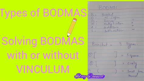 Solving Bodmas With Or Without Vinculum Complete Video Of How To