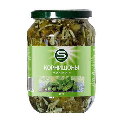 Купить корнишоны smart маринованные 680г с доставкой на дом в магазине SPAR