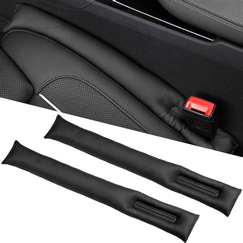 Car Seat Gap Filler 2 Pack PU Leather Cotton Filler Car Essential Seat