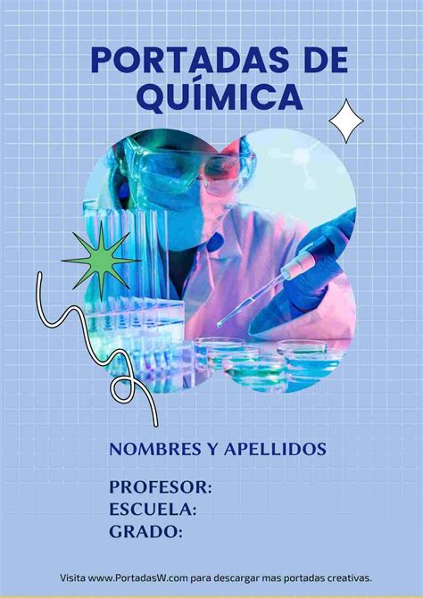 ᐅ Portada para Cuadernos de Química en Word