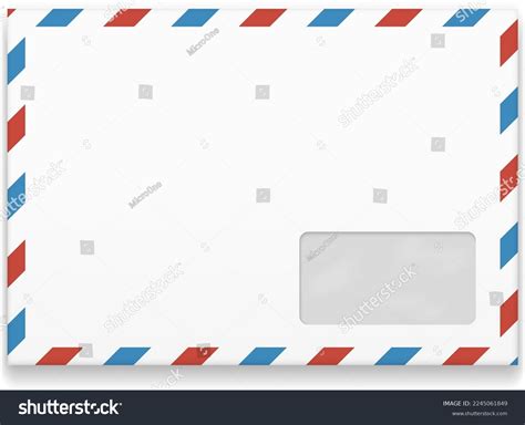 Blank Envelope Template International Mail Paper Stock Vector (Royalty ...