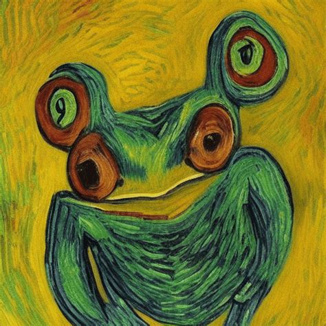 Van Gogh Frog Graphic Creative Fabrica