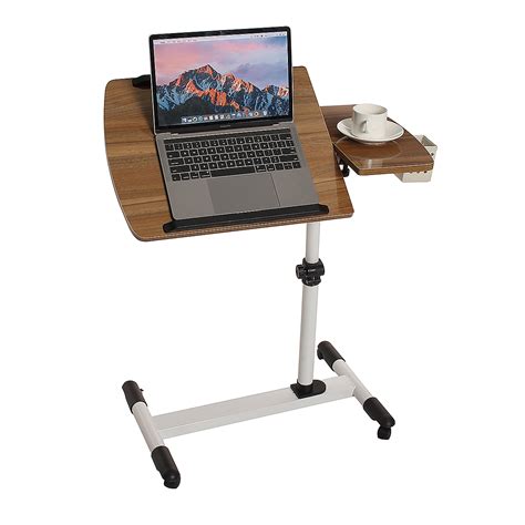 Mobile Rolling Laptop Desk Computer Table Stand Adjustable Bed Bedside Portable - Online ...