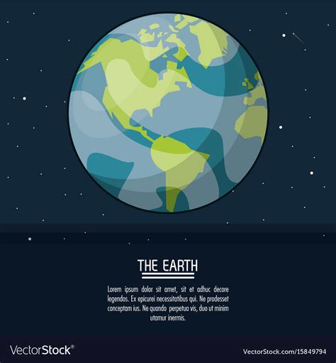 Colorful poster with planet earth Royalty Free Vector Image