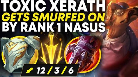 Rank 1 Nasus Stomping Toxic Xerath Mid In Masters Season 12 Carnarius