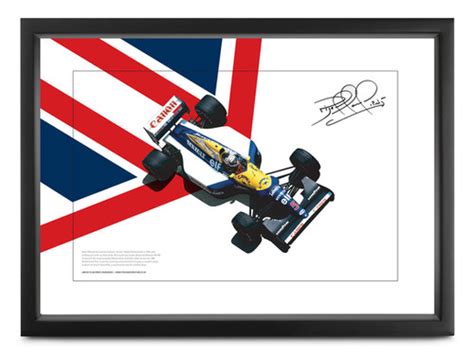 Nigel Mansell Signed Williams Lithograph The Signature Store