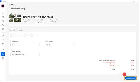 MyASUS - Warranty extension package Purchase Proce... - ASUS - ZenTalk