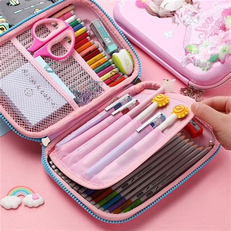 Big EVA 3D Kids Pencil Box Large Student School Pencilcase Kawaii Girl Pen Bag Pouch Children ...