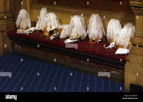 The Gentlemen at arms prepare for the Queens speech at the Palace of ...