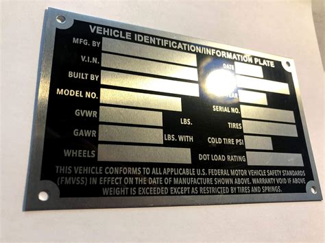 Amazon.com: Decal USA Brand Large Blank Vehicle Identification ... 