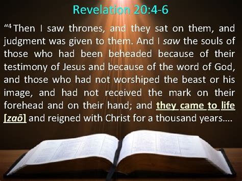 The Reign Of The Saints Revelation 20 4 6 Millersburg Baptist Church