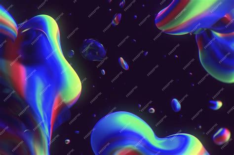 Premium AI Image | A colorful series of bubbles in a black background ...