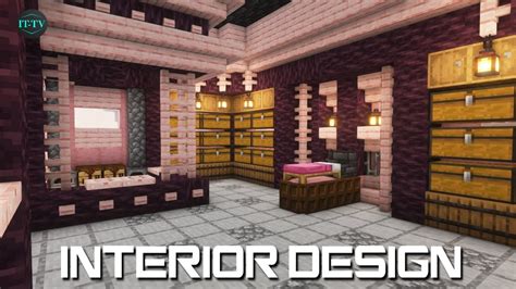 Minecraft Interior Design Cherry Wood Tutorial Youtube