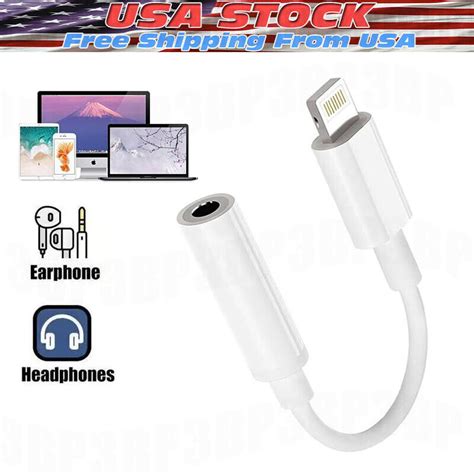 For Apple Iphone Headphone Adapter Jack 35mm Aux Cord Dongle Ebay