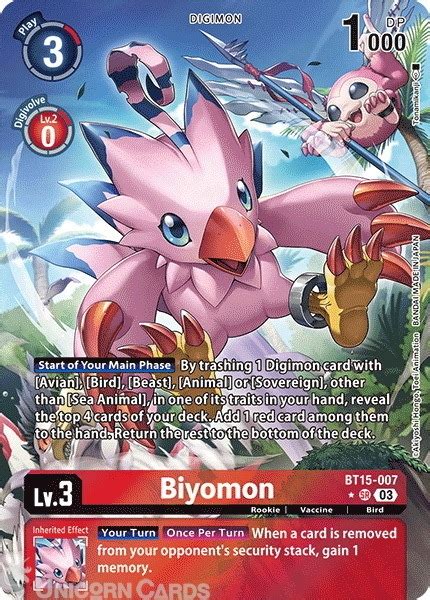 Bt Biyomon Super Rare Alternative Art Digimon Card Bt